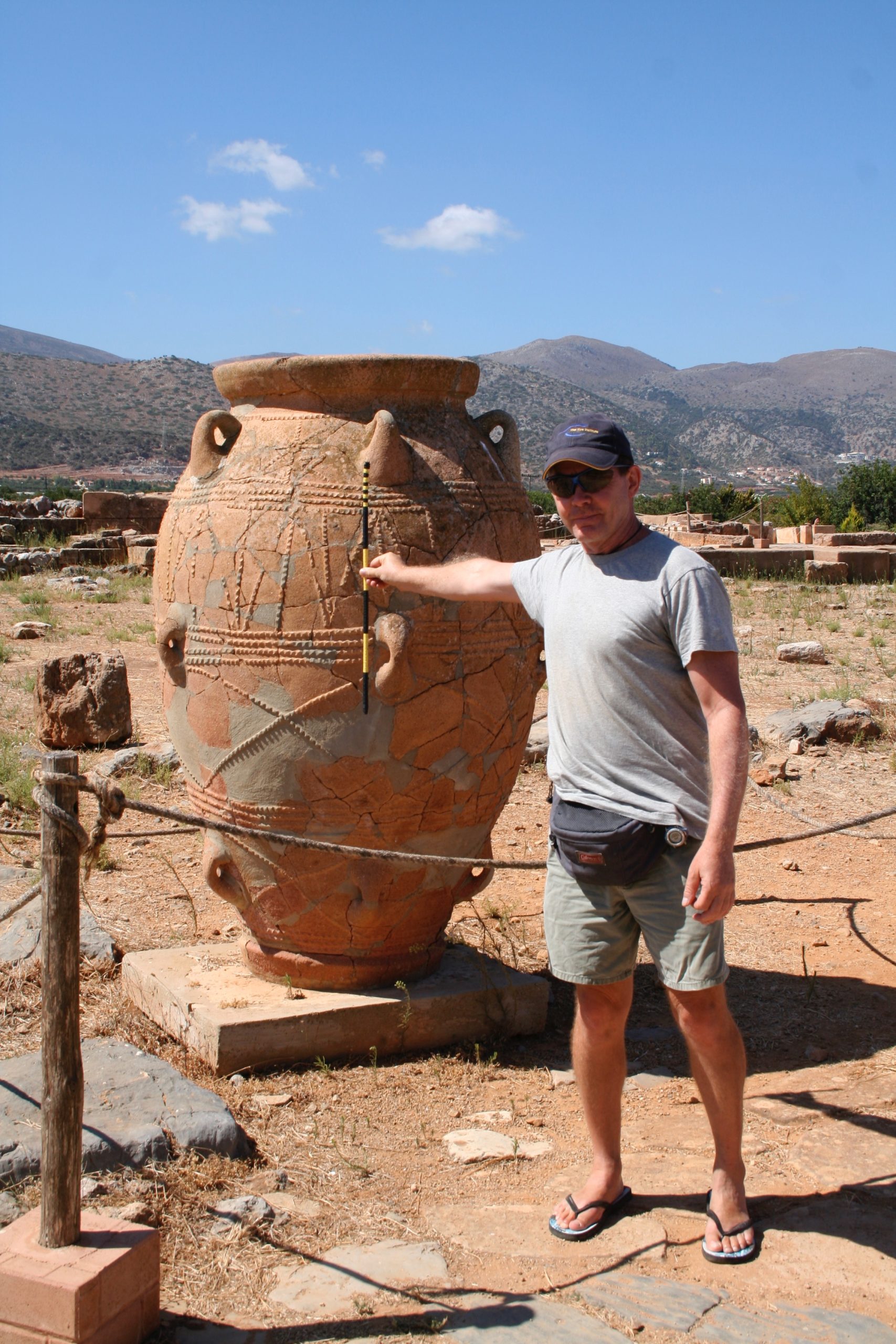 Greece-Crete, Malia-Palace -Pithos #1 & Michael.JPG